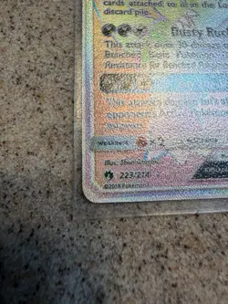 Pokemon Tyranitar GX Card 223/214 Sm-Lost Thunder Secret Rainbow Holo Rare Mint - Image 3