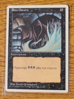 Magic MTG ITALIAN 4th Edition Dark Ritual (Foreign White Border) CCG TCG Fourth - Image 1