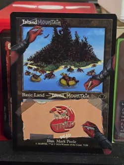 MTG - Secret Lair Deadpool: I Fixed It (You're Welcome) - Mountain #7126 - FOIL - Image 1