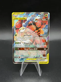 Pheromosa & Buzzwole GX 192/214 Ultra Rare Unbroken Bonds Pokemon Holo NM HJ3 - Image 1