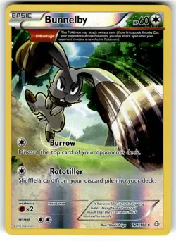 Bunnelby 121/160 Uncommon Primal Clash Pokemon NM - Image 1