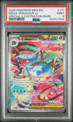 2025 POKEMON MEG EN-MEGA EVOLUTION #177 MEGA VENUSAUR EX PSA 9 - Image 1