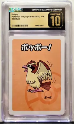CGC Pristine 10 Pidgey Japanese 2019 Pokemon Playing Cards Old Maid #6146523274 - Image 2