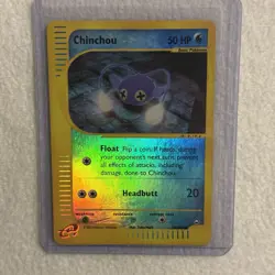 Pokemon TCG Chinchou 70/147 Aquapolis Reverse Holo English 2002 Common - Image 1