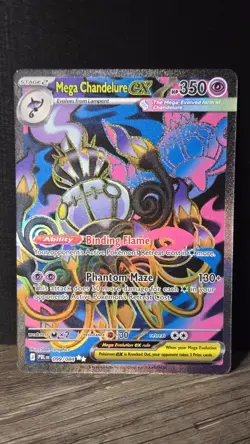 Pokemon TCG Mega Chandelure ex 099/084 Ultra Rare Pitch Black NM/M - Image 1