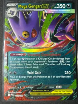 Mega Gengar ex 056/094 Me02: Phantasmal Flames Holo Pokemon - Image 1