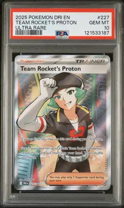 Team Rocket's Proton Pokemon 227/182 Ultra Rare Holo PSA 10 - Image 1