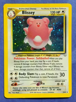Blissey Neo Revelation Holo Rare Unlimited 2/64 HP Pokemon TCG Vintage 🥚 - Image 3