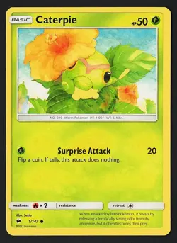 Caterpie 1/147 Burning Shadows 2017 - Pokemon TCG - Image 1