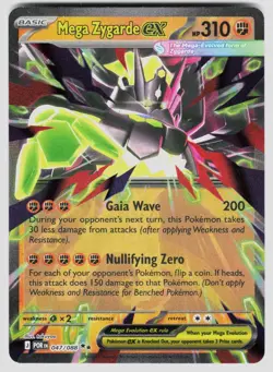 MEGA ZYGARDE EX 047/088 DOUBLE RARE PERFECT ORDER POKEMON HOLO NM/M - Image 1