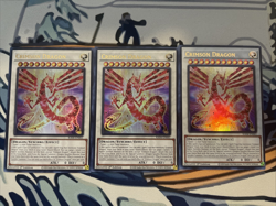 Yugioh Crimson Dragon x3 Ultra Rare RA04-EN061 Near Mint - Image 1