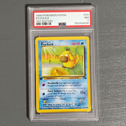 Wizards of the Coast Pokemon TCG Psyduck 53/62 Fossil 1st Ed Regular PSA 7 - Image 1