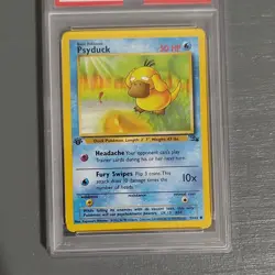 Wizards of the Coast Pokemon TCG Psyduck 53/62 Fossil 1st Ed Regular PSA 7 - Image 2