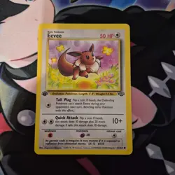 Pokemon TCG Eevee 51/64 1st Edition Jungle Common 1999 - LP - Image 1