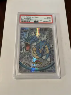 2000 Topps Chrome Pokemon TV Gyarados Spectra #130 PSA 10 RARE - Image 3