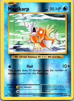 Magikarp 33/108 Common Evolutions Pokemon Reverse Holo Near Mint - Image 1