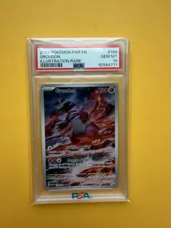 2023 Pokemon PAR EN Groudon IR Holo GEM MT PSA 10 - Image 1
