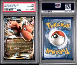 2014 Pokemon XY Furious Fists #74 Dragonite EX PSA 10 GEM MINT - Image 2