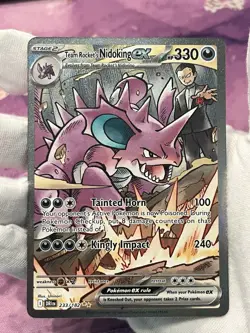 Pokemon Team Rocket's Nidoking 233/182 Destined Rivals Special Illustration Rare - Image 3