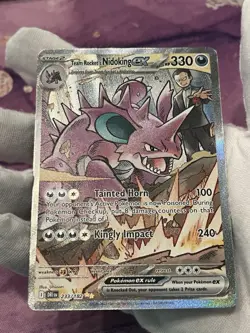 Pokemon Team Rocket's Nidoking 233/182 Destined Rivals Special Illustration Rare - Image 4