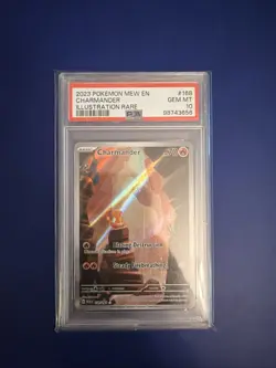 PSA 10 POKEMON CHARMANDER #168/165 IR SCARLET & VIOLET 151 MEW ENGLISH - Image 1