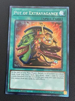 Yugioh! Pot of Extravagance (PCR) RA01-EN059 Prismatic Collector’s Rare 1st NM - Image 1