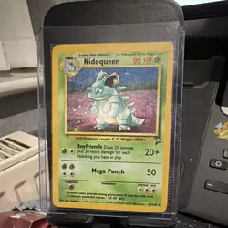 Pokemon TCG Nidoqueen Base Set 2 Holo Rare 12/130 1999 English 90HP WOTC - Swirl - Image 1