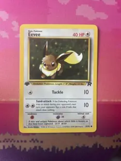 Pokemon Card Eevee Team Rocket 1st Edition Common 55/82 Near Mint - Image 1