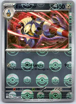 Escavalier (Poke Ball Pattern) 060/086 Holo Common Black Bolt Pokemon Holo LP - Image 1