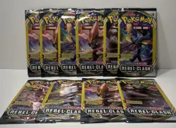 (10) Pokemon TCG Cards Sword and Shield Rebel Clash 3 Card Pack - New Sealed - Image 1