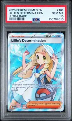 2025 Pokemon Meg En-Mega Evolution #169 Lillie'S Determination Ultra Rare PSA 10 - Image 1