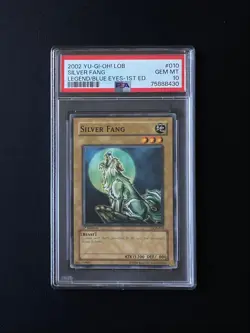 PSA 10 Silver Fang YuGiOh Legend of Blue Eyes White Dragon LOB First Edition - Image 1