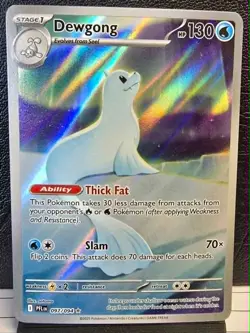 Dewgong 097/094 IR Phantasmal Flames Illustration Rare Pokemon Card NM - Image 1