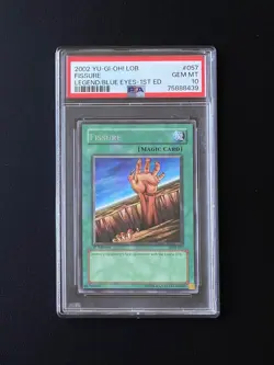 PSA 10 Fissure YuGiOh Legend of Blue Eyes White Dragon LOB First Edition - Image 1