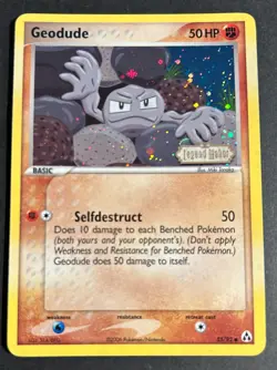 POKEMON GEODUDE LEGEND MAKER 53/92 HOLO STAMPED - Image 1