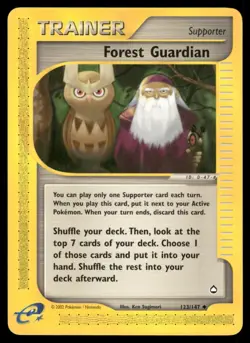 Forest Guardian 123/147 Uncommon Aquapolis Pokemon Near Mint - Image 1