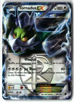 2013 Tornadus EX ⭐ 98/116 Holo EX Rare Plasma Freeze Pokemon HP - Image 1