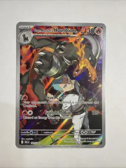 Pokemon Team Rocket's Houndoom 191/182 Illustration Rare SV Destined Rivals NM - Image 1