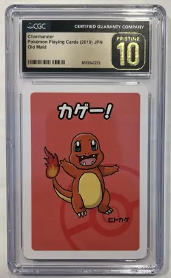 ✨✨ CGC PRISTINE 10 CHARMANDER OLD MAID PLAYING CARDS 2019 JAPANESE POKEMON CARD - Image 1