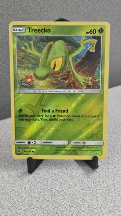 Pokemon Treecko 20/214 SM Lost Thunder Reverse Holo Vintage TCG NM Komiya Art - Image 1