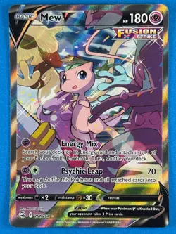 Pokemon Mew V 251/264 Ultra Rare Alternate Full Art Holo SWSH Fusion Strike 2021 - Image 2