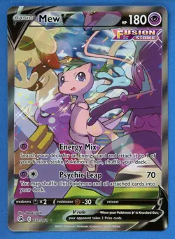 Pokemon Mew V 251/264 Ultra Rare Alternate Full Art Holo SWSH Fusion Strike 2021 - Image 3