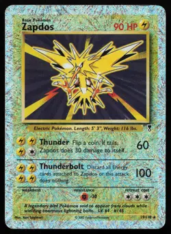 Zapdos 19/110 Reverse Holo Rare Legendary Collection Pokemon English HP/DMG - Image 1