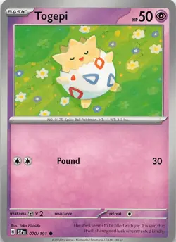 Togepi SSP 070/191 Common Non Holo Pokemon TCG - Image 1