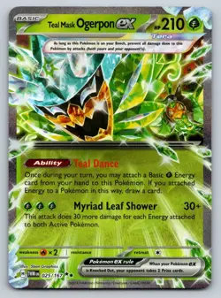 Teal Mask Ogerpon ex 025/167 Double Rare Twilight Masquerade Pokemon Holo NM - Image 1