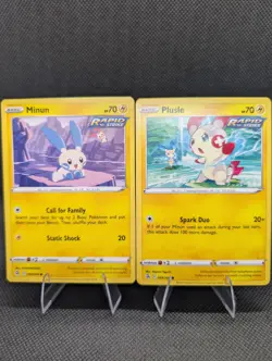 Pokemon Plusle & Minun Fusion Strike cards x2 NM| Art Collector Bundle - Image 1