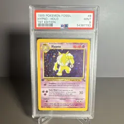 Pokemon Hypno Fossil 8/62 1st Edition Holo 1999 PSA 9 English Card - Image 1