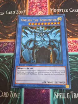 Yugioh Obelisk The Tormentor LC01-EN001 Ultra Rare Limited Near Mint - Image 1