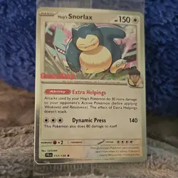 Pokemon TCG Hop's Snorlax GameStop Promo Cosmos Holo 117/159 150HP EN 2020 - Image 1