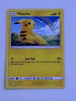 Pikachu 28/73 Shining Legends Regular lightly played pokemon tcg - Image 1
